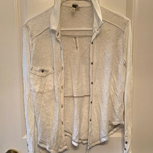 Free People Cardigan/Buffon Up Shirt